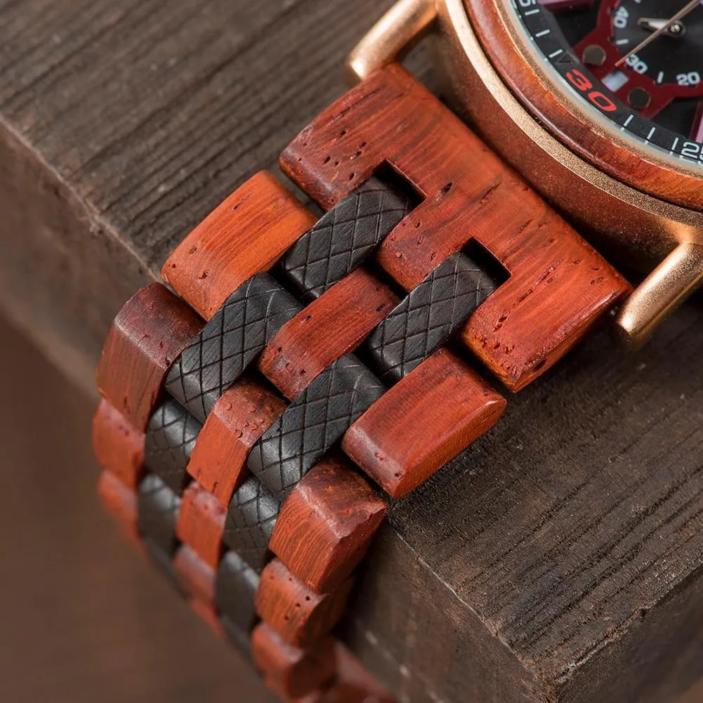 BBWood™ Men's Genuine Wooden Chronograph Watch