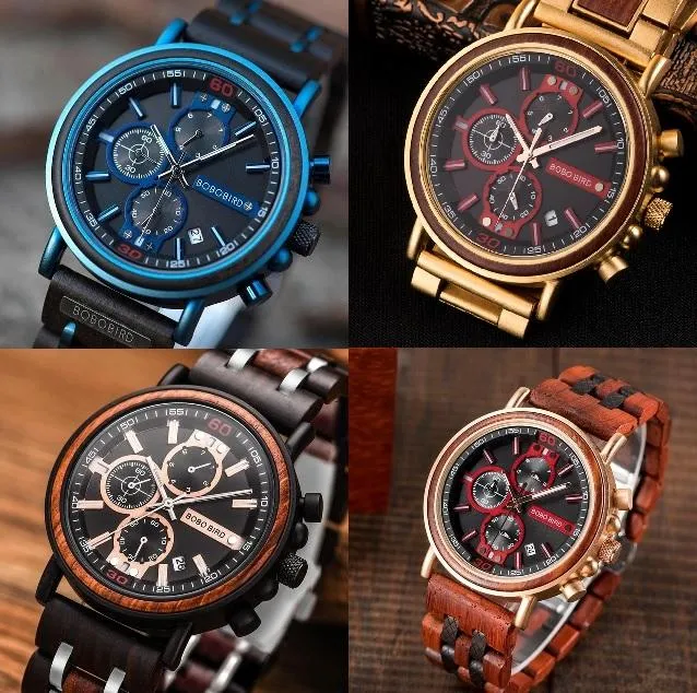 BBWood™ Men's Genuine Wooden Chronograph Watch