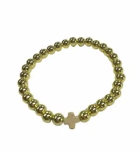 Beaded cross bracelet