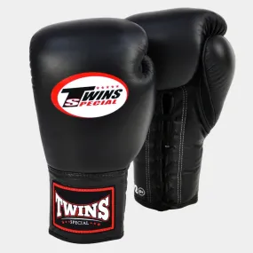 BGLL1 Twins Lace-up Boxing Gloves Black
