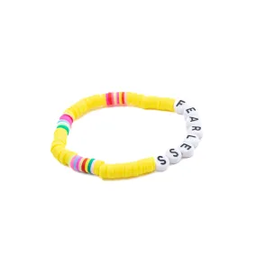 BLACK FEARLESS BEADED BRACELET