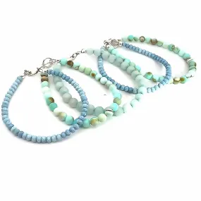Blue Opal gemstone bracelet, gemstone bracelet, jewelry