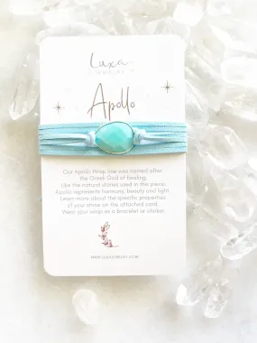 Blue Peruvian Opal on Ocean Blue Apollo Wrap