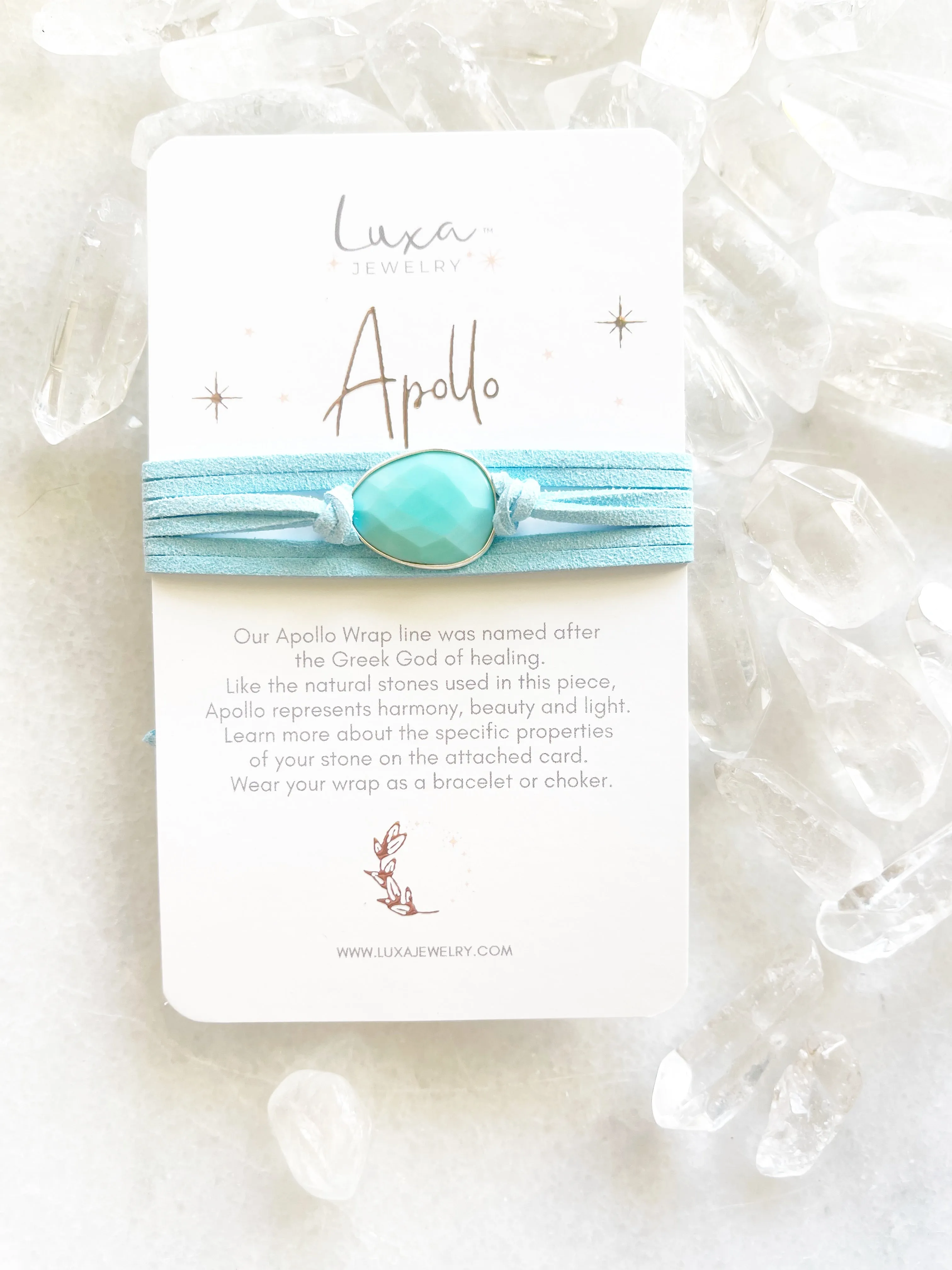 Blue Peruvian Opal on Ocean Blue Apollo Wrap