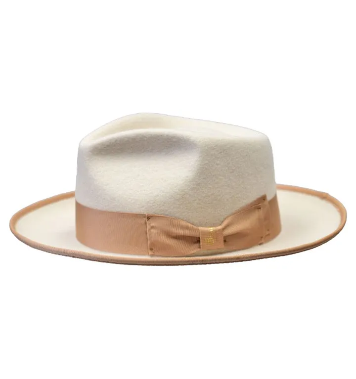 Bone/Camel Bruno Capelo Night Hawk Collection Men's Wool Hat