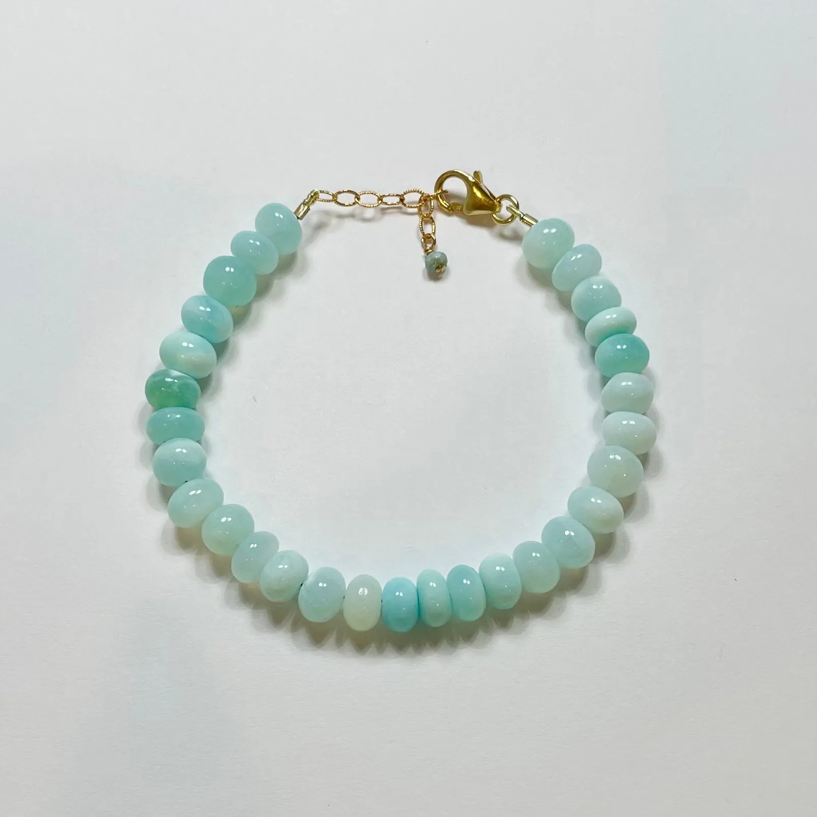 bright blue opal bracelet