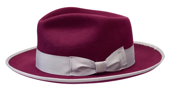 Bruno Capelo Night Hawk NI-691 Hat Burgundy/Silver