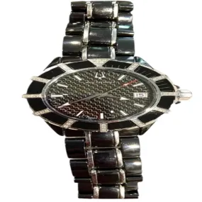 Bulova Accutron Black Carbon Fiber Diamonds Watch
