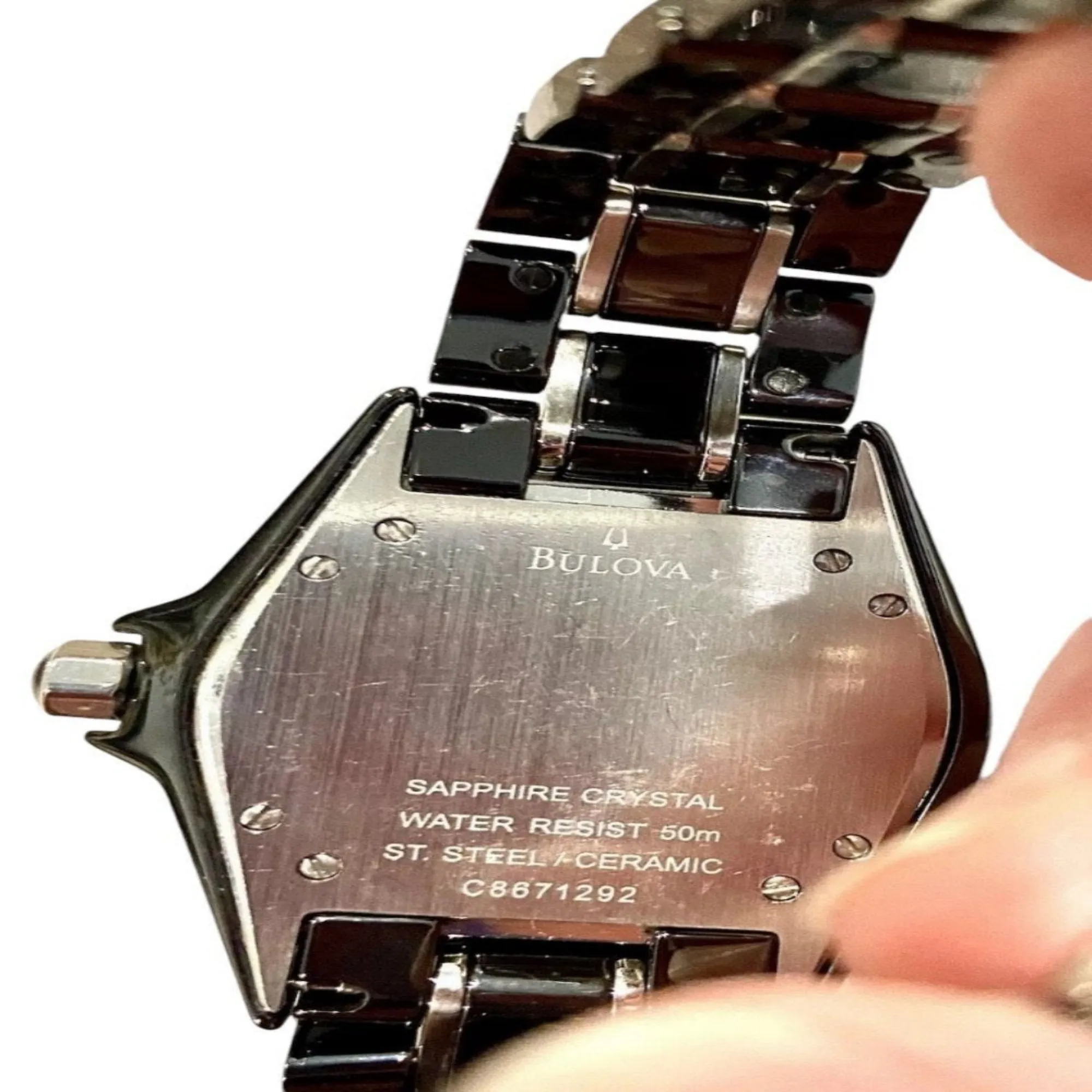 Bulova Accutron Black Carbon Fiber Diamonds Watch