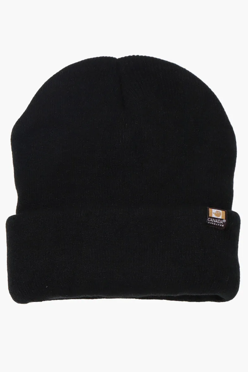 Canada Work Gear Cuffed Insulated Hat - Black