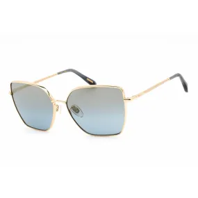 Chopard Men's Sunglasses - Full Rim Shiny Rose Gold Metal Rectangular | SCHF76V 300G