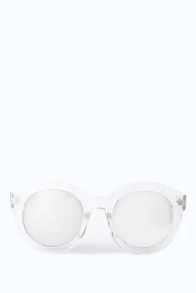 Clear Clear Round Mirrored Sunglasses