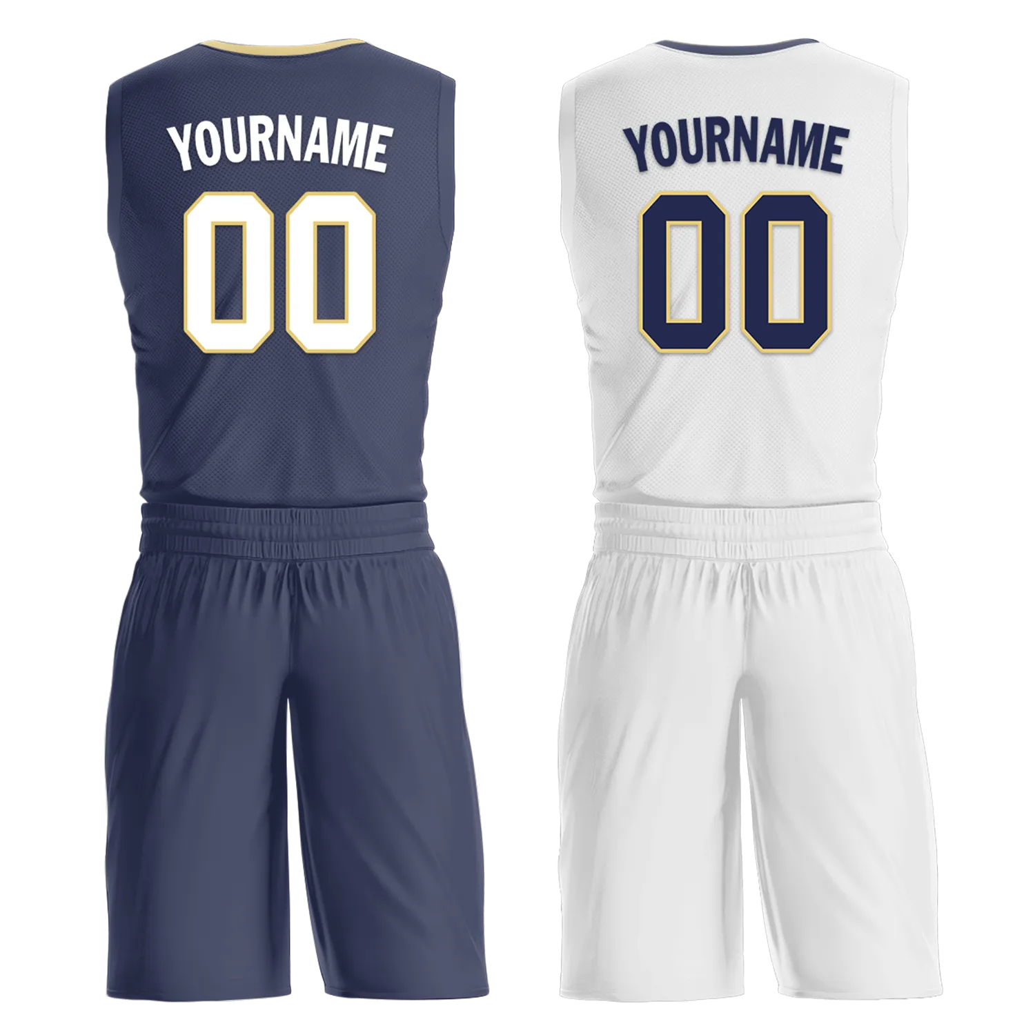 Corporate Gifts,Custom Blue White Classic Style Reversible Basketball Uniform Personalized BBJR-D017050