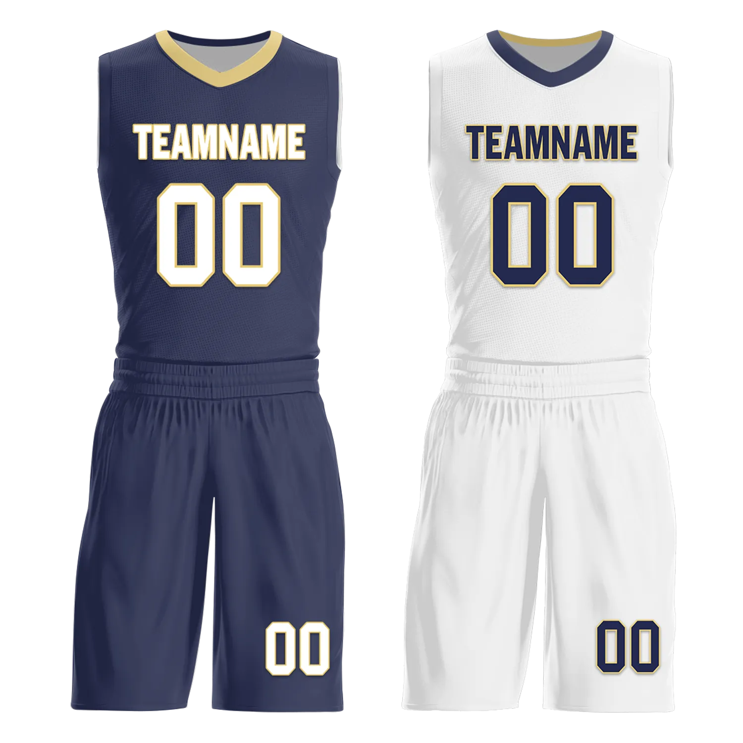 Corporate Gifts,Custom Blue White Classic Style Reversible Basketball Uniform Personalized BBJR-D017050