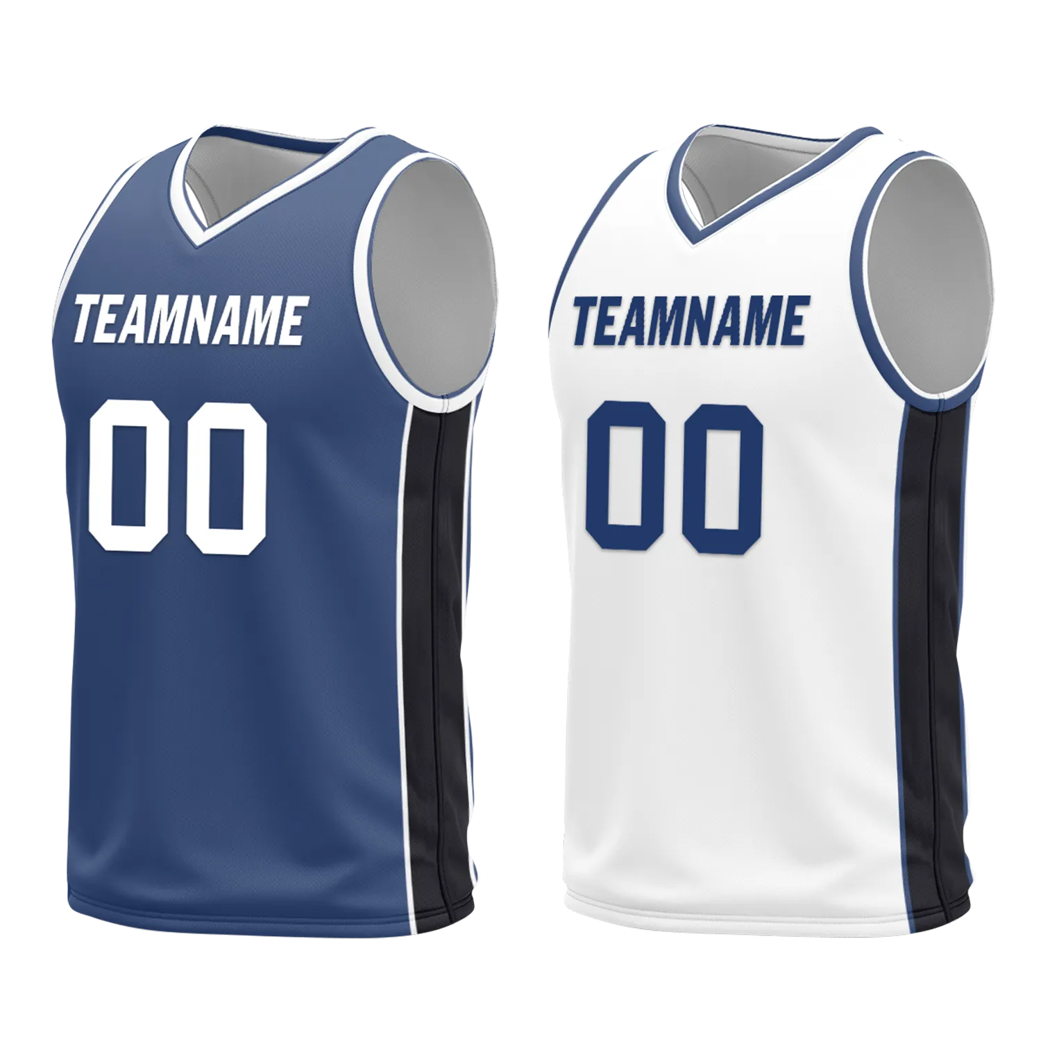 Corporate Gifts,Custom Blue White Classic Style Reversible Basketball Uniform Personalized BBJR-D017053