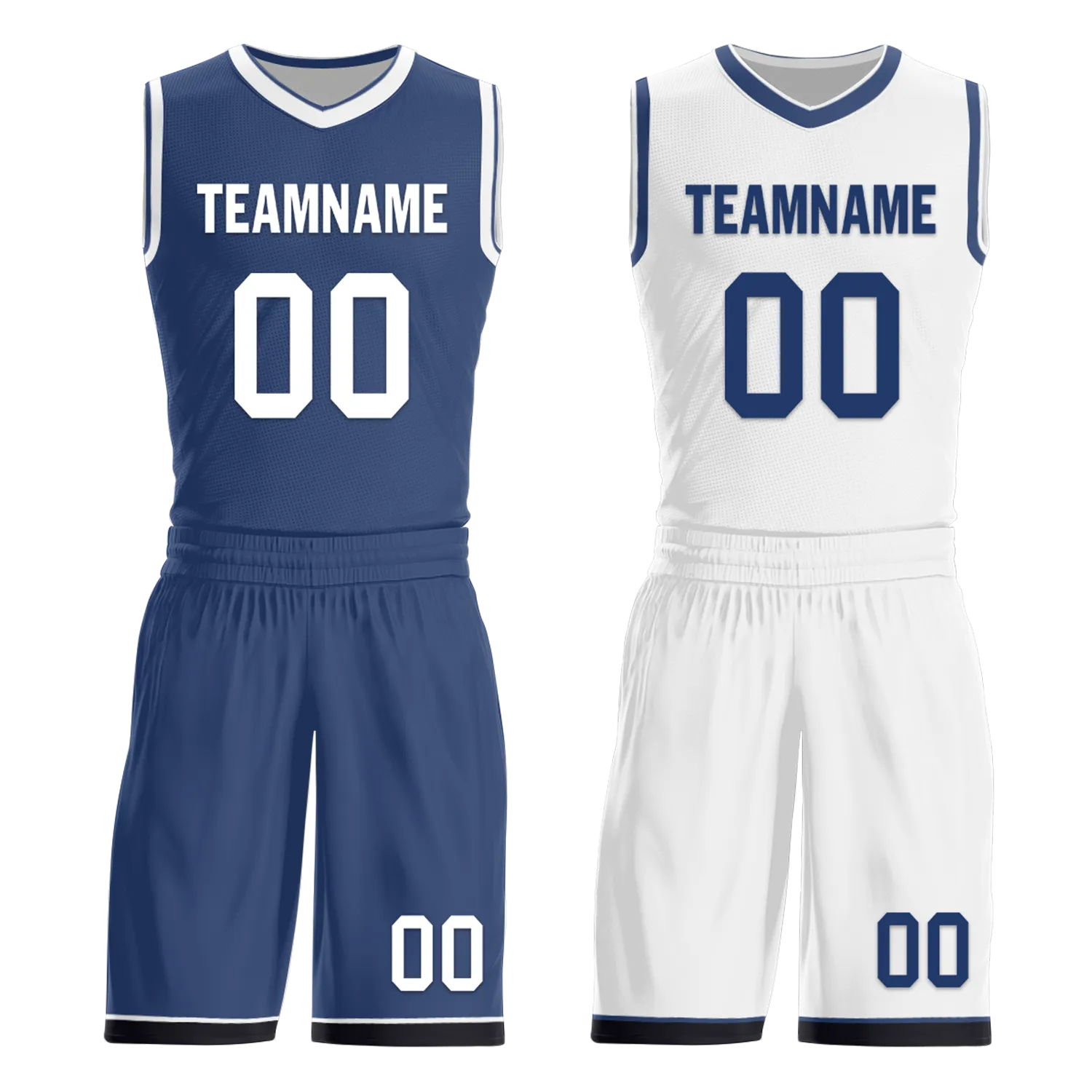 Corporate Gifts,Custom Blue White Classic Style Reversible Basketball Uniform Personalized BBJR-D017053