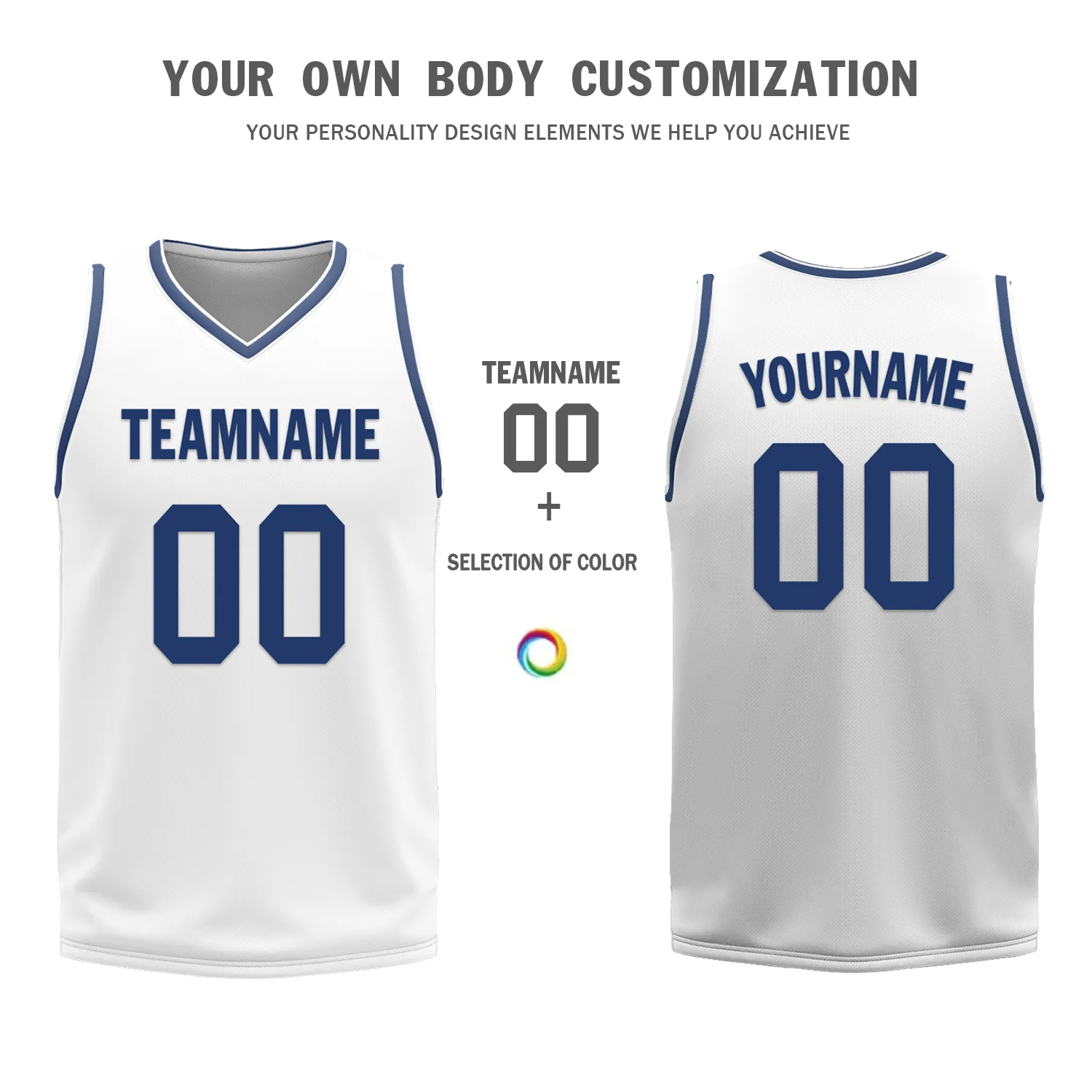 Corporate Gifts,Custom Blue White Classic Style Reversible Basketball Uniform Personalized BBJR-D017053