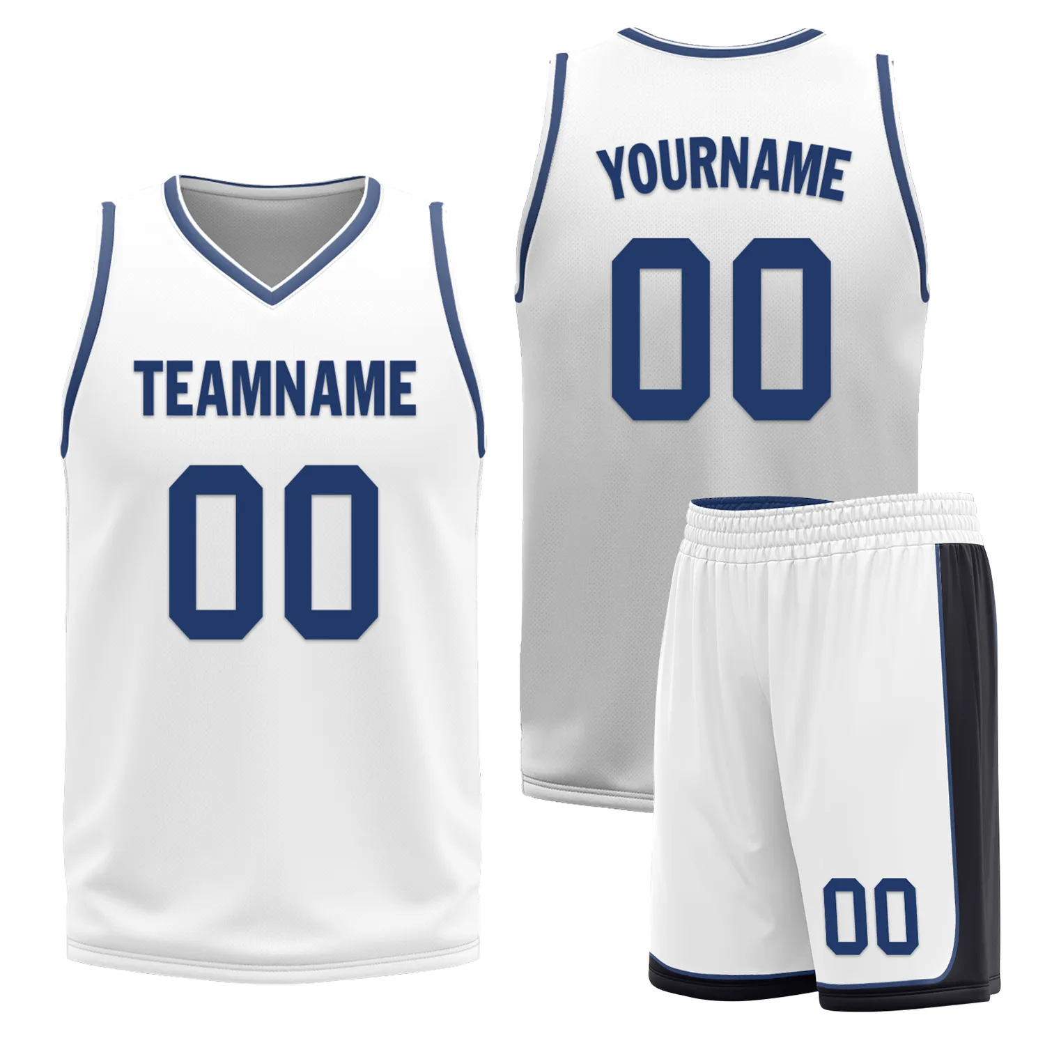 Corporate Gifts,Custom Blue White Classic Style Reversible Basketball Uniform Personalized BBJR-D017053