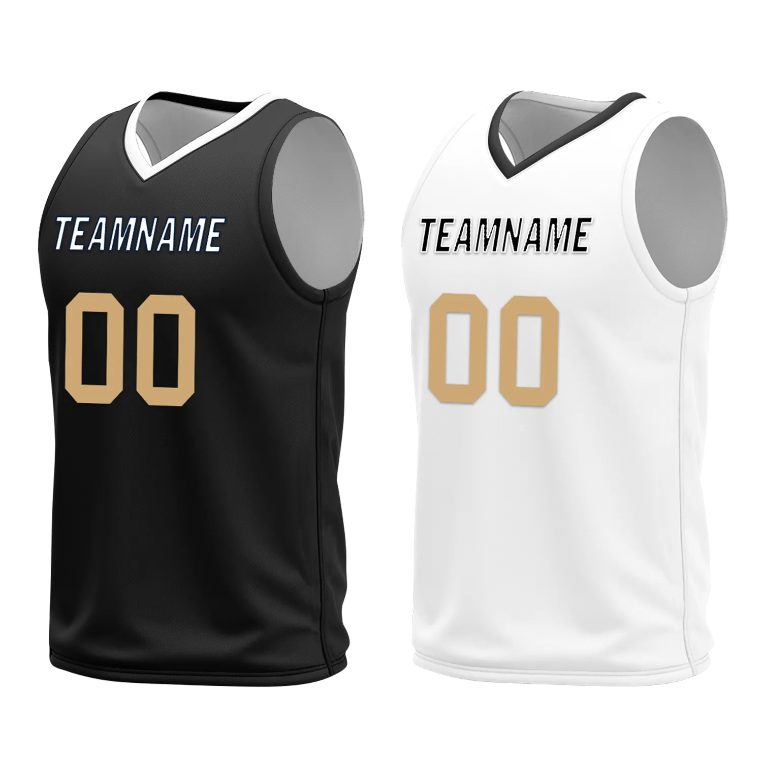 Custom Black White Classic Style Reversible Basketball Uniform Personalized BBJR-D017044