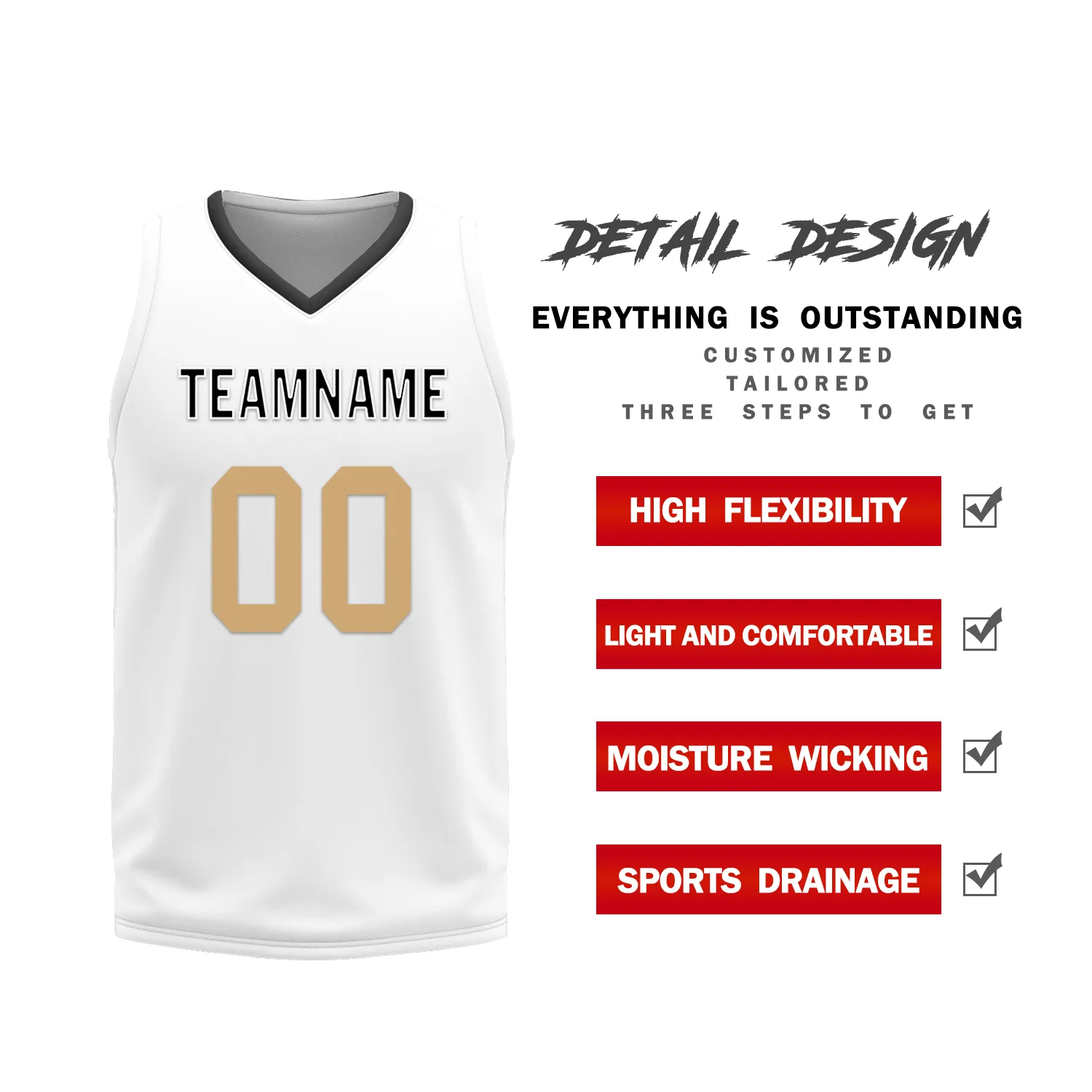 Custom Black White Classic Style Reversible Basketball Uniform Personalized BBJR-D017044