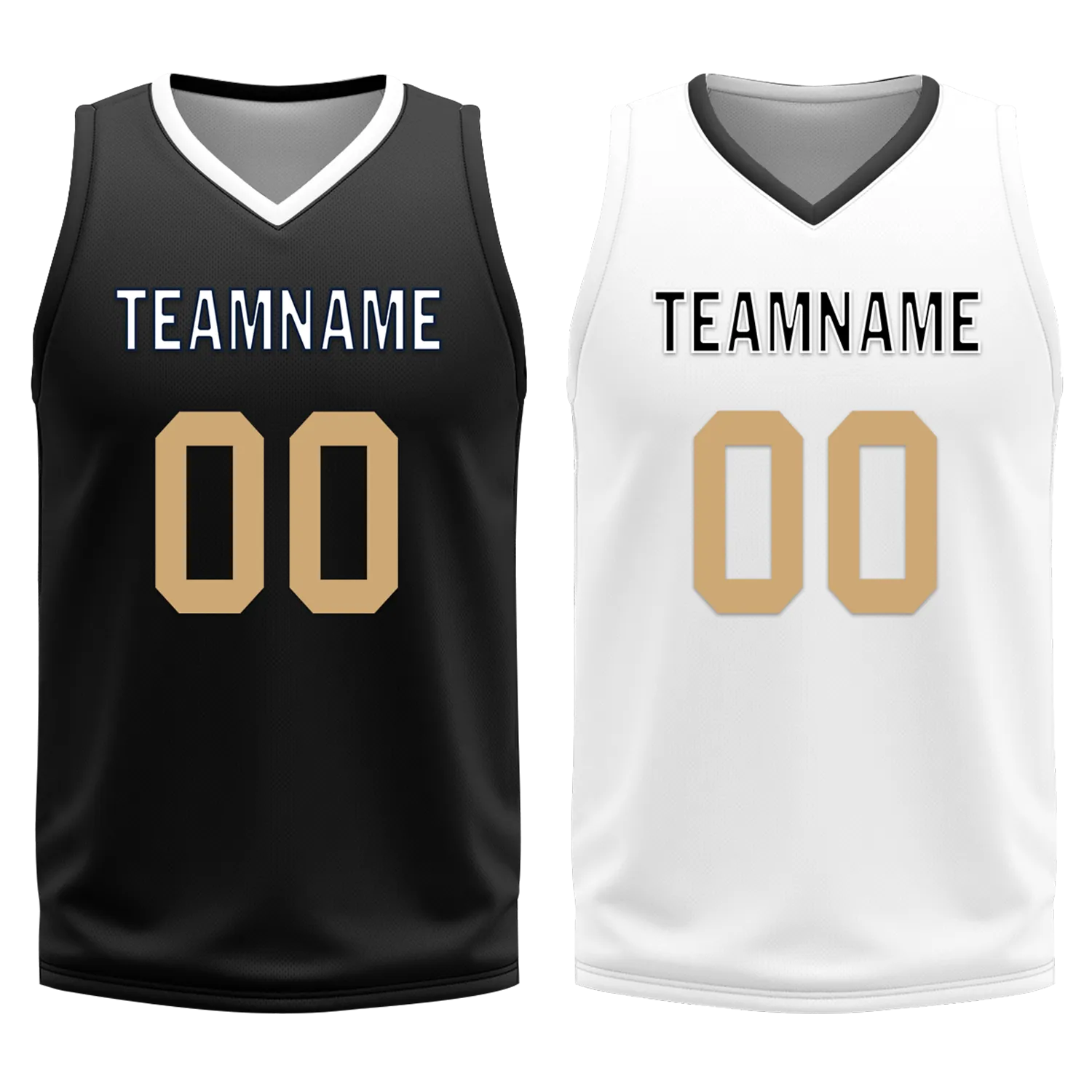 Custom Black White Classic Style Reversible Basketball Uniform Personalized BBJR-D017044