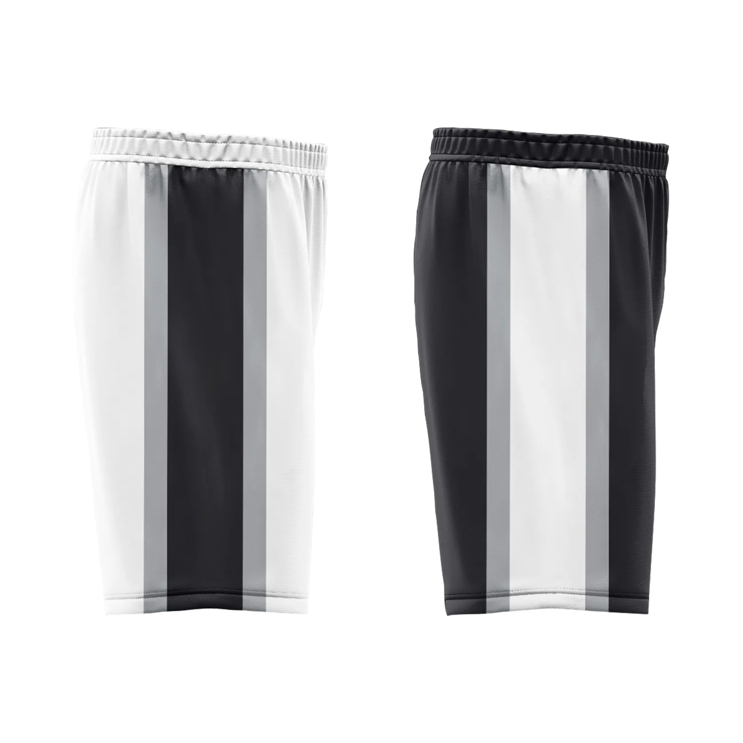 Custom White Black Classic Style Reversible Basketball Uniform Personalized COOLMAX BBJR-D017051