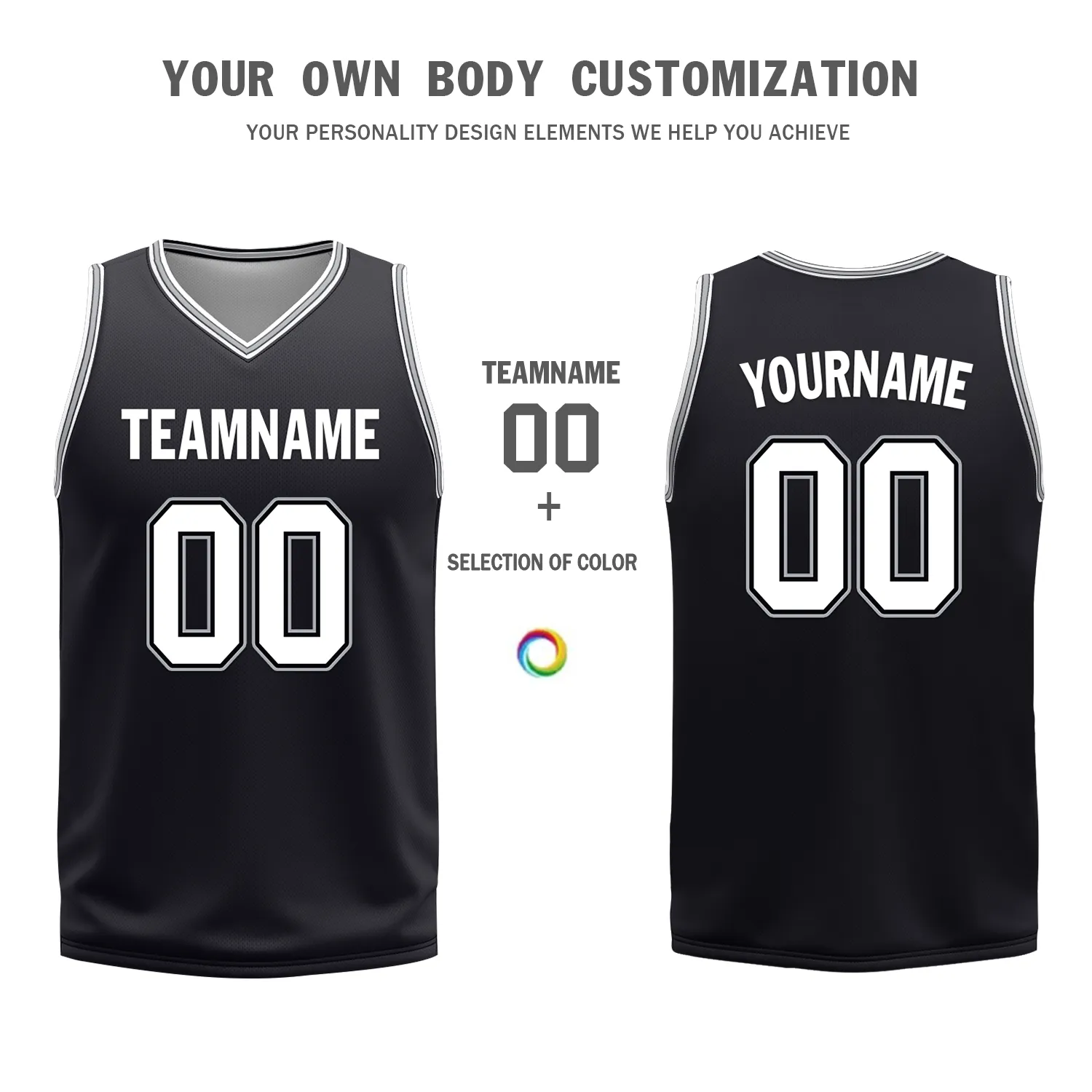 Custom White Black Classic Style Reversible Basketball Uniform Personalized COOLMAX BBJR-D017051
