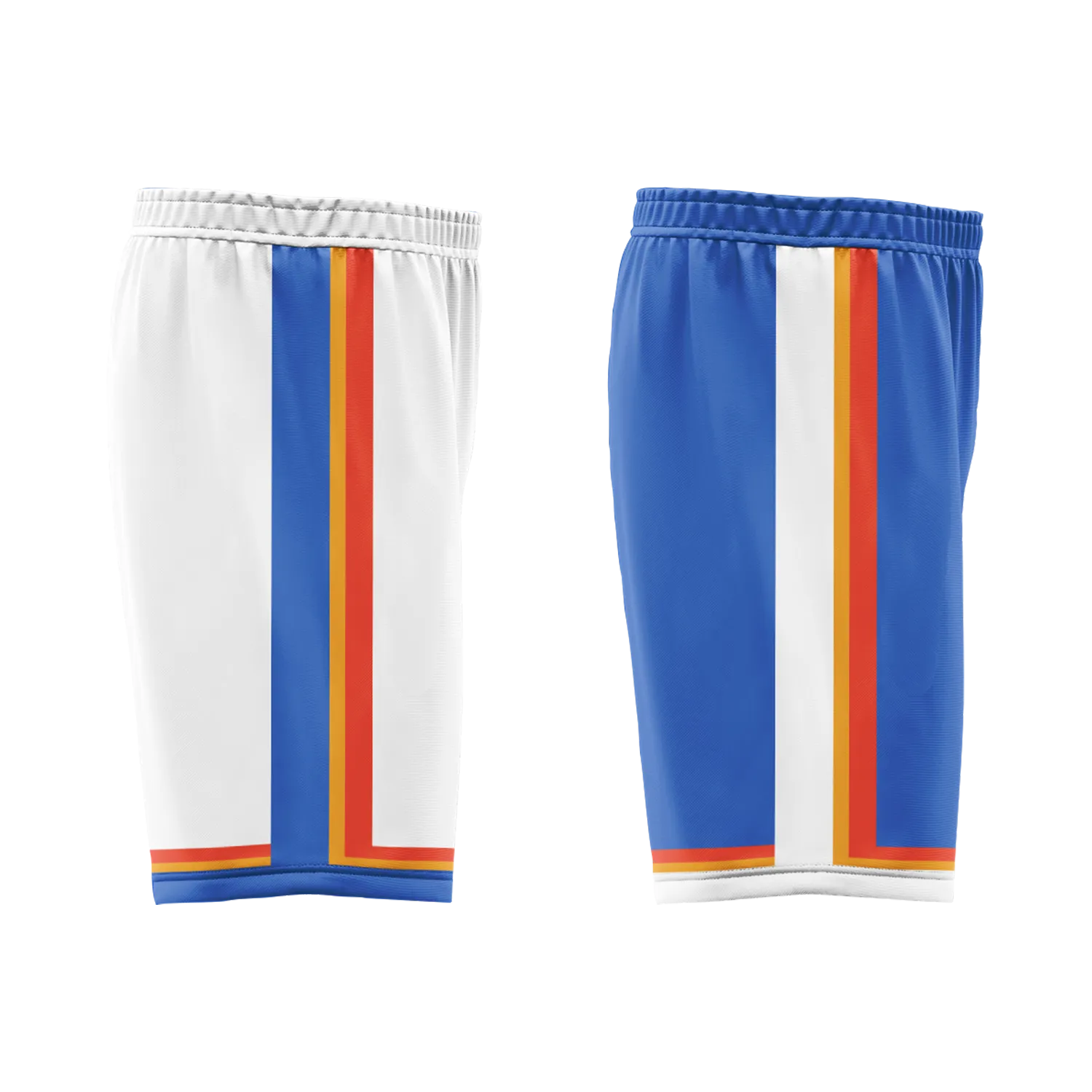 Custom White Blue Classic Style Reversible Basketball Uniform Personalized COOLMAX BBJR-D017039