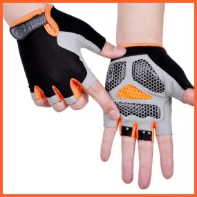 Cycling Anti-Slip Anti-Sweat Men Women Half Finger Gloves | Unisex Sports Gloves