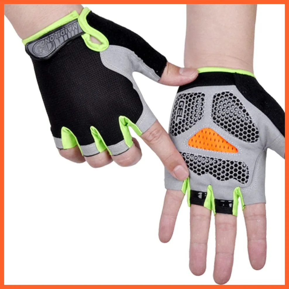 Cycling Anti-Slip Anti-Sweat Men Women Half Finger Gloves | Unisex Sports Gloves