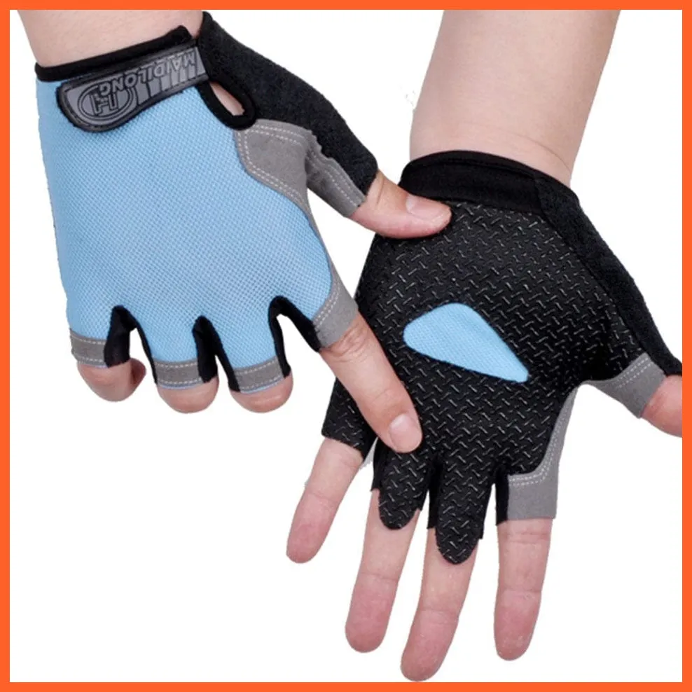 Cycling Anti-Slip Anti-Sweat Men Women Half Finger Gloves | Unisex Sports Gloves