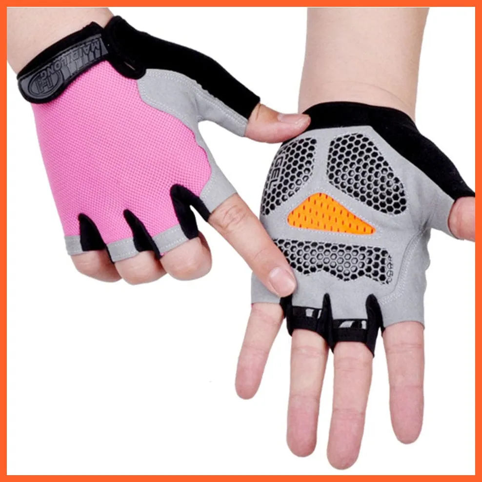 Cycling Anti-Slip Anti-Sweat Men Women Half Finger Gloves | Unisex Sports Gloves