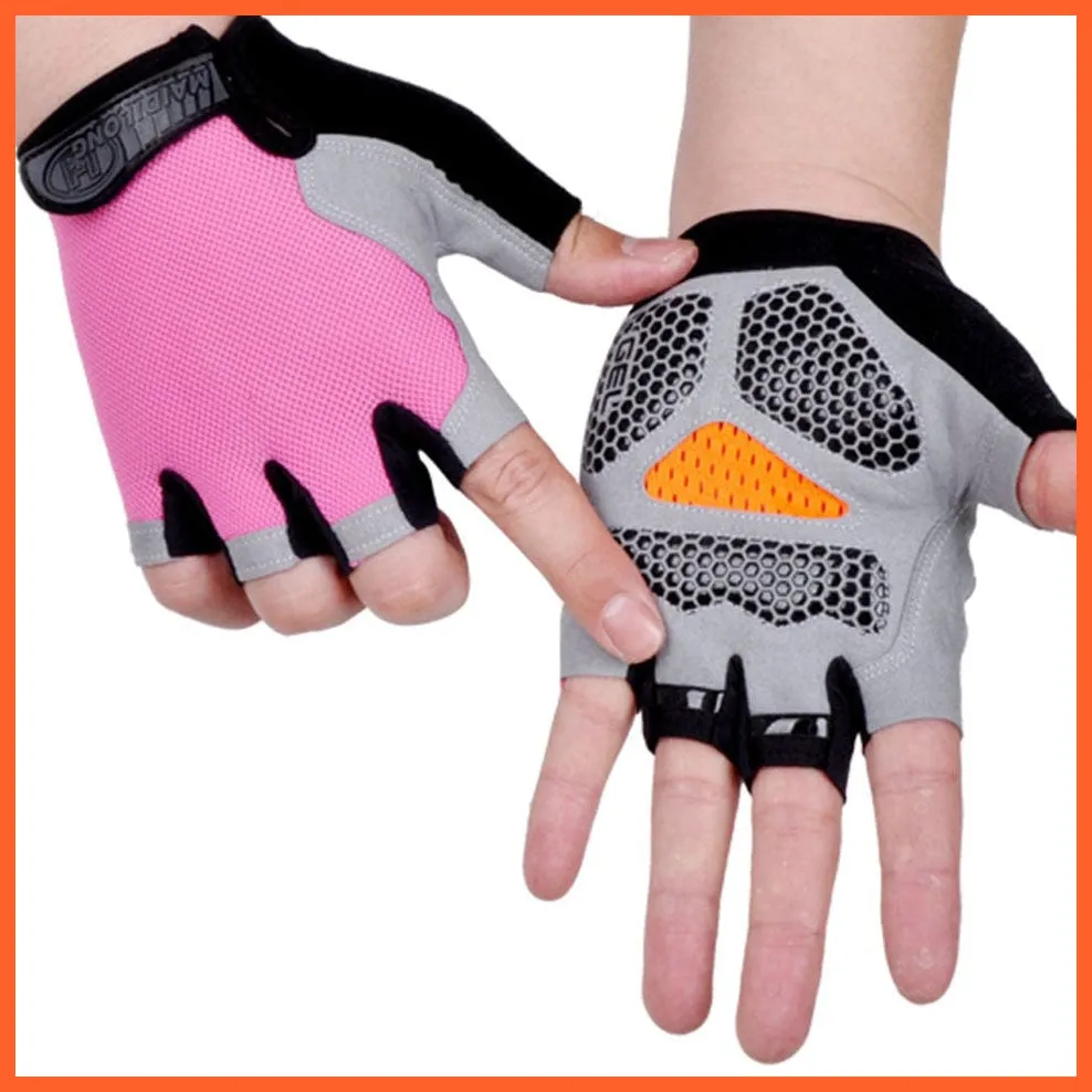 Cycling Anti-Slip Anti-Sweat Men Women Half Finger Gloves | Unisex Sports Gloves