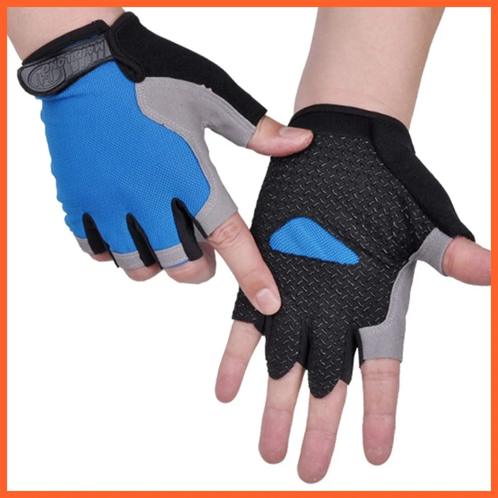 Cycling Anti-Slip Anti-Sweat Men Women Half Finger Gloves | Unisex Sports Gloves