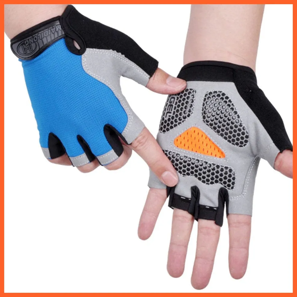Cycling Anti-Slip Anti-Sweat Men Women Half Finger Gloves | Unisex Sports Gloves