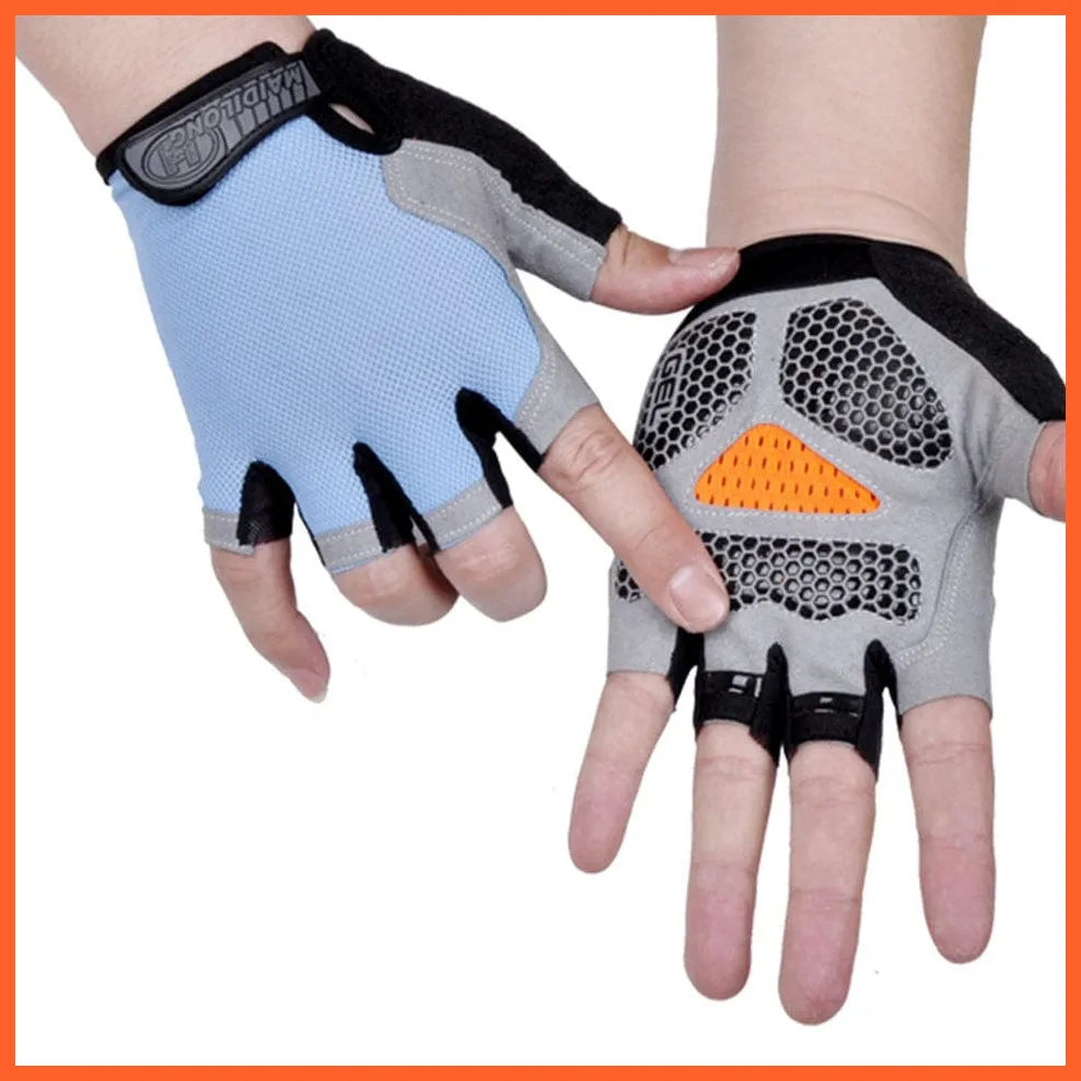 Cycling Anti-Slip Anti-Sweat Men Women Half Finger Gloves | Unisex Sports Gloves