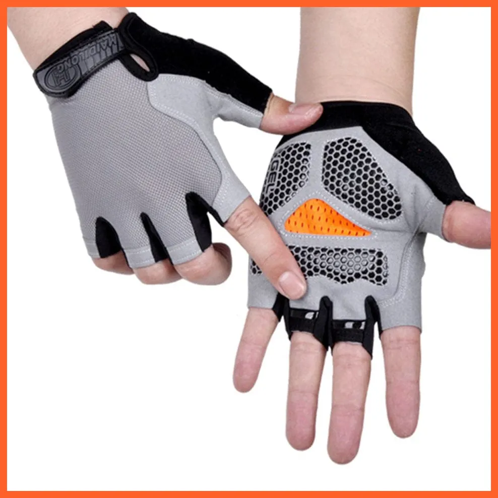 Cycling Anti-Slip Anti-Sweat Men Women Half Finger Gloves | Unisex Sports Gloves