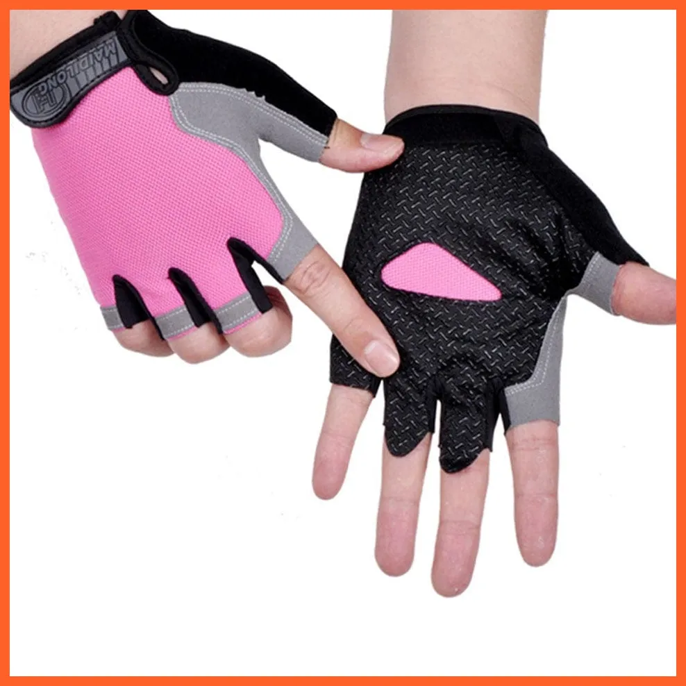 Cycling Anti-Slip Anti-Sweat Men Women Half Finger Gloves | Unisex Sports Gloves