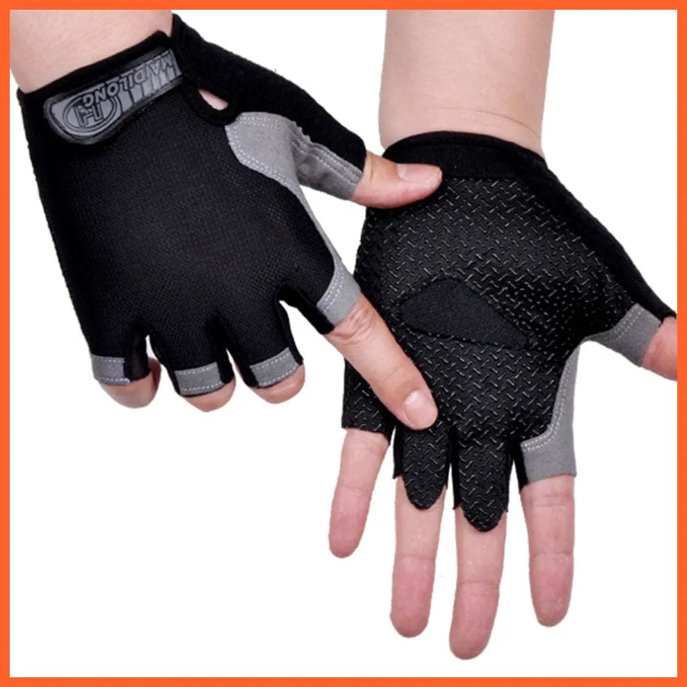 Cycling Anti-Slip Anti-Sweat Men Women Half Finger Gloves | Unisex Sports Gloves
