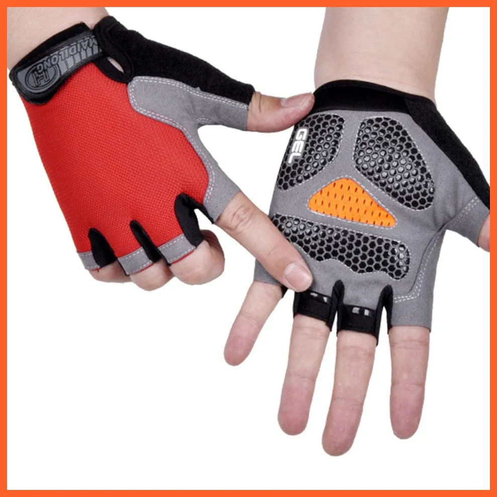 Cycling Anti-Slip Anti-Sweat Men Women Half Finger Gloves | Unisex Sports Gloves