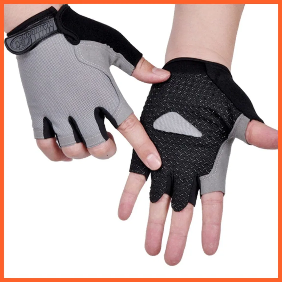 Cycling Anti-Slip Anti-Sweat Men Women Half Finger Gloves | Unisex Sports Gloves