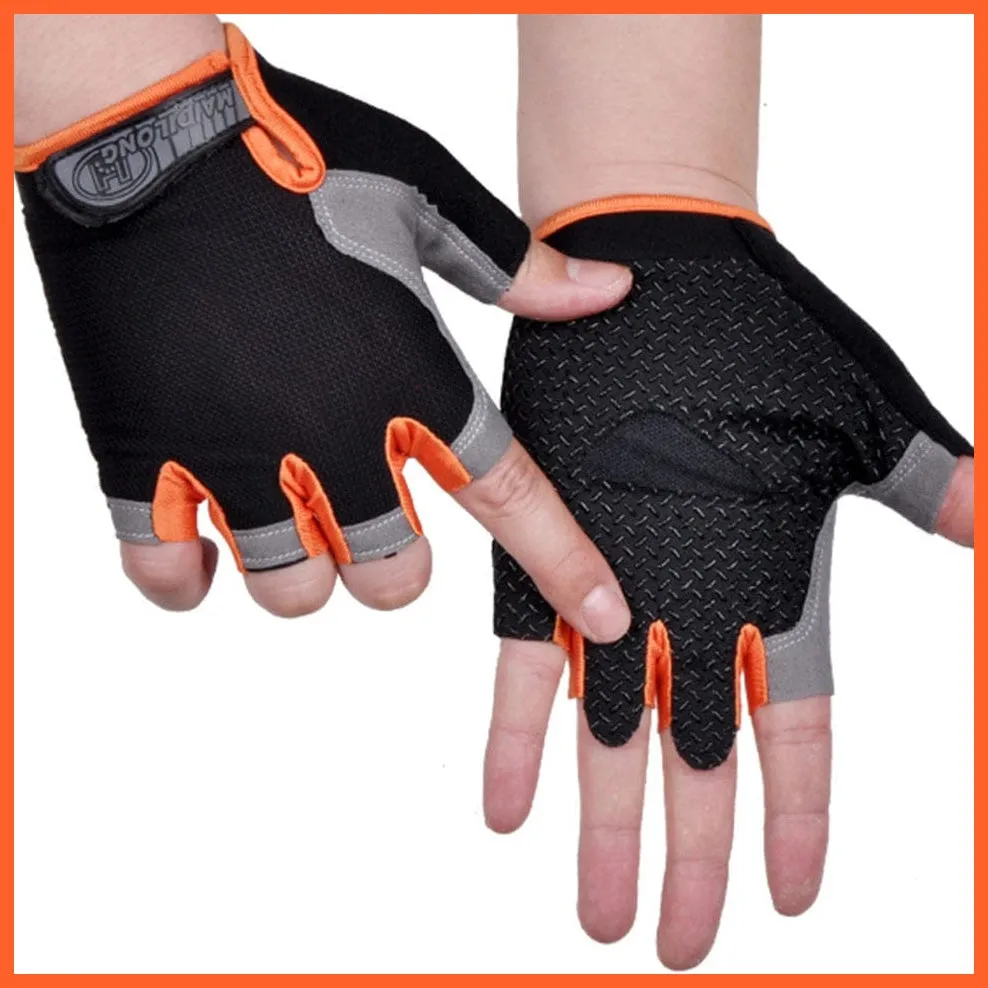 Cycling Anti-Slip Anti-Sweat Men Women Half Finger Gloves | Unisex Sports Gloves