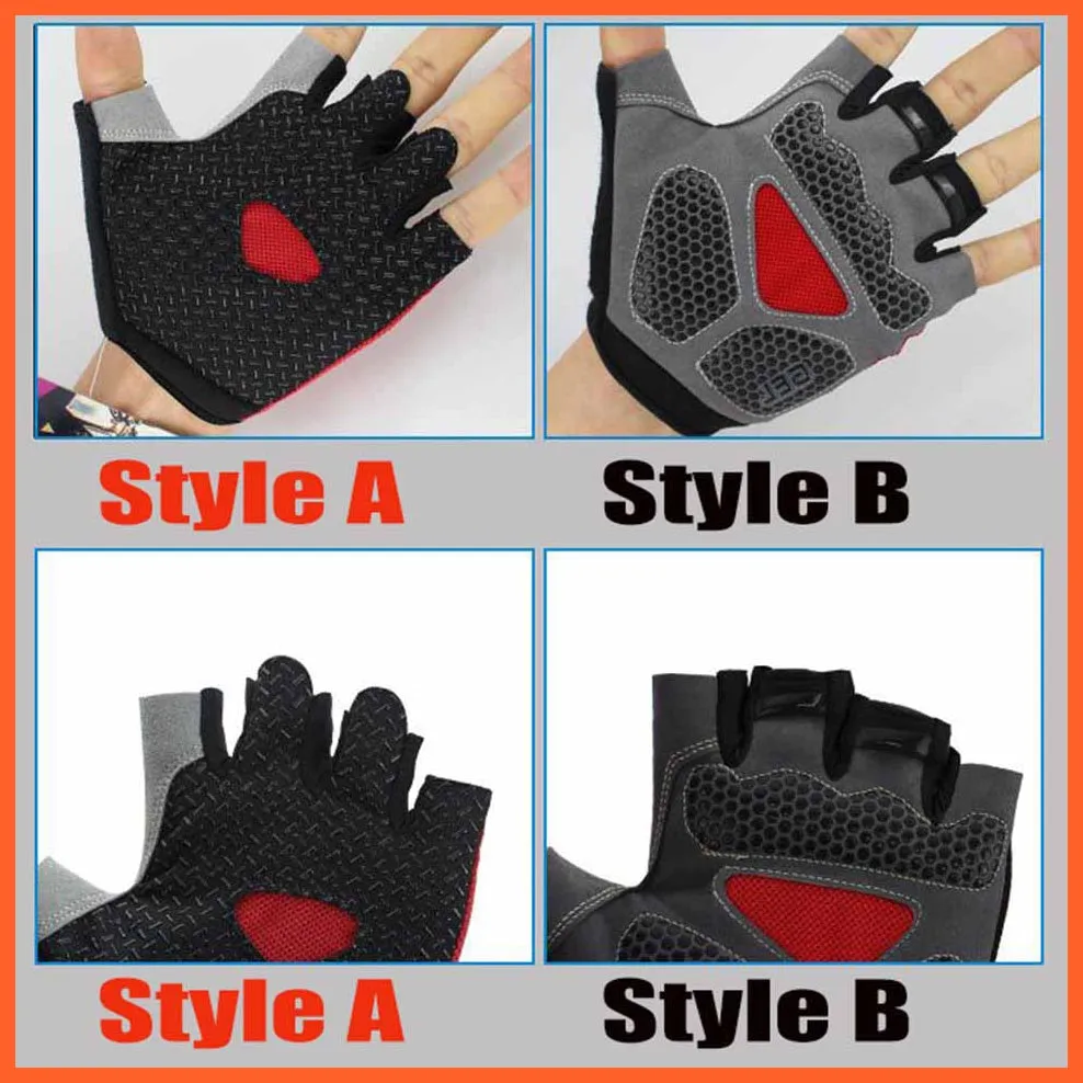 Cycling Anti-Slip Anti-Sweat Men Women Half Finger Gloves | Unisex Sports Gloves