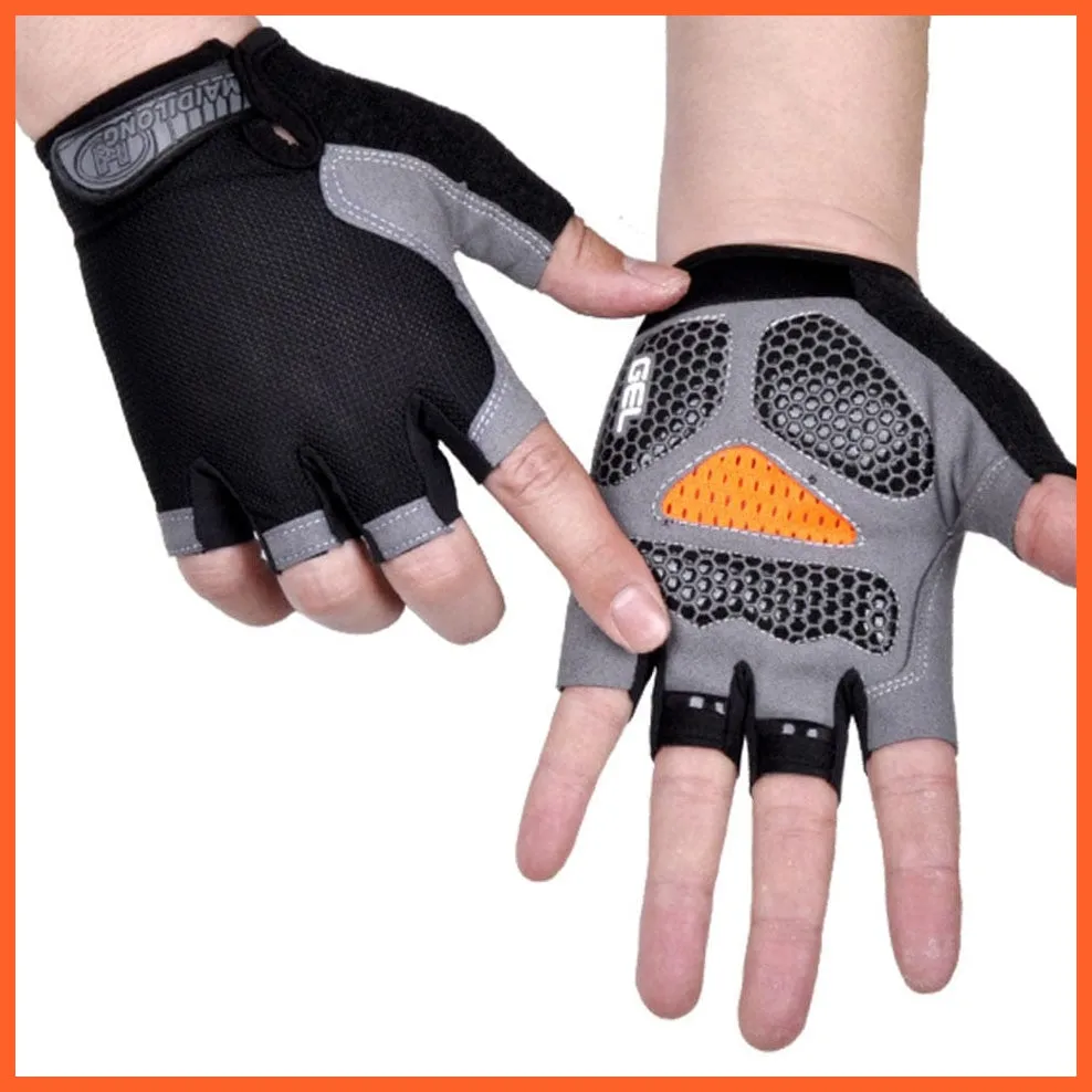 Cycling Anti-Slip Anti-Sweat Men Women Half Finger Gloves | Unisex Sports Gloves