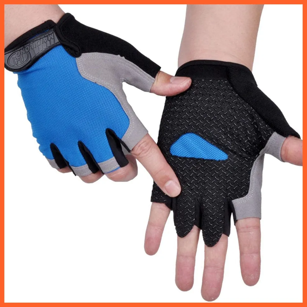 Cycling Anti-Slip Anti-Sweat Men Women Half Finger Gloves | Unisex Sports Gloves