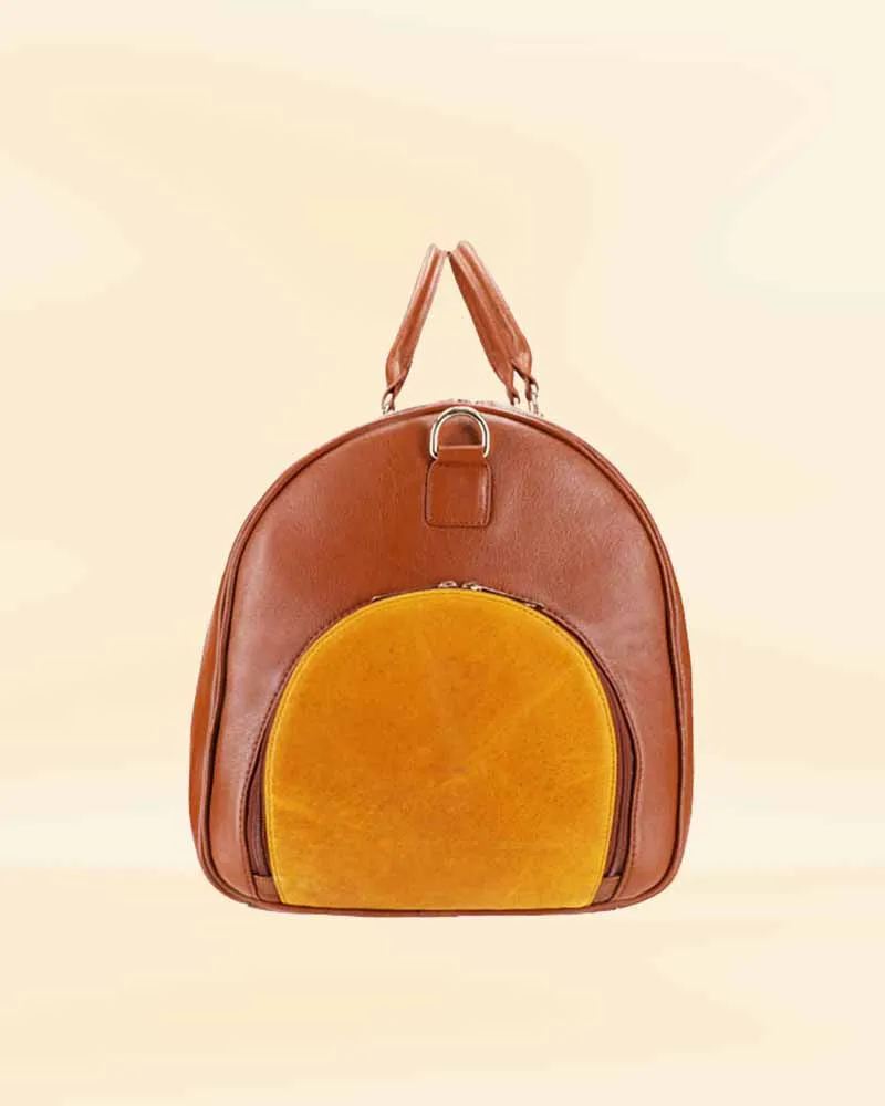 Distressed Brown Crazy Leather Duffle Bag