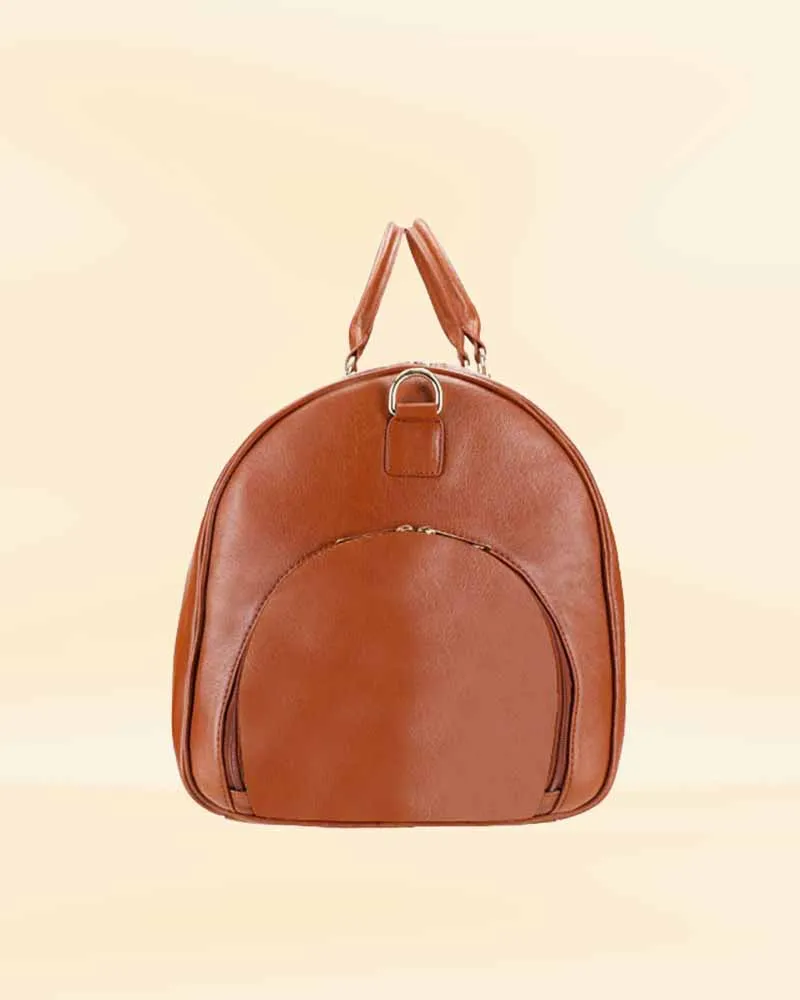 Distressed Brown Crazy Leather Duffle Bag
