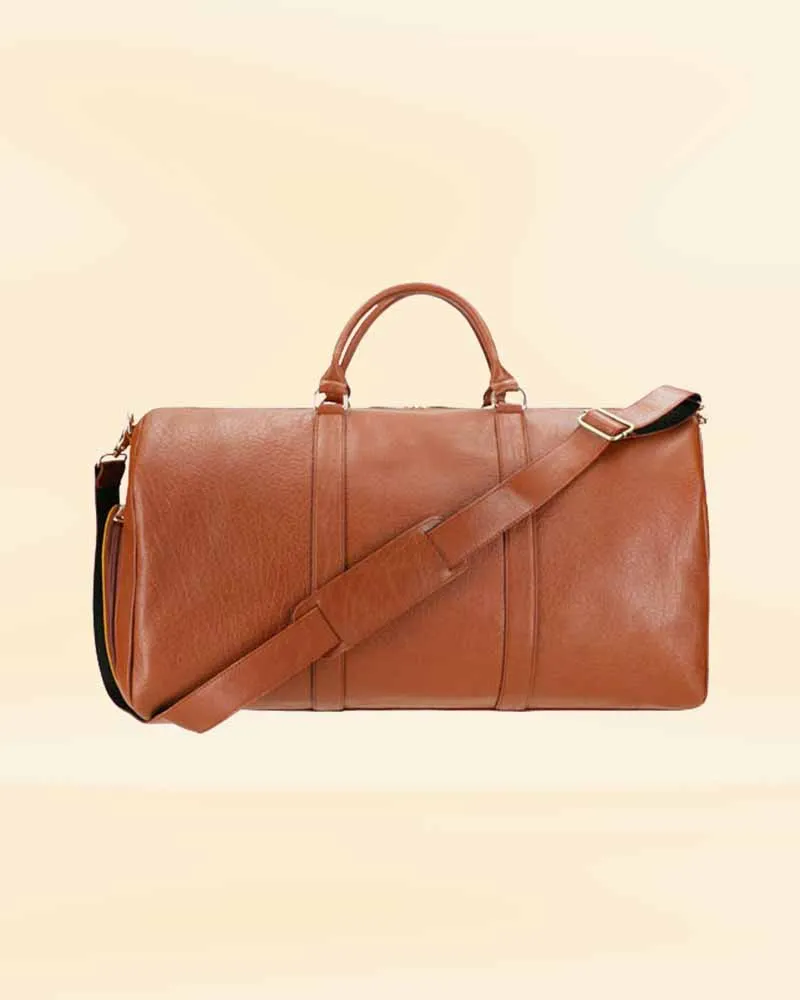 Distressed Brown Crazy Leather Duffle Bag