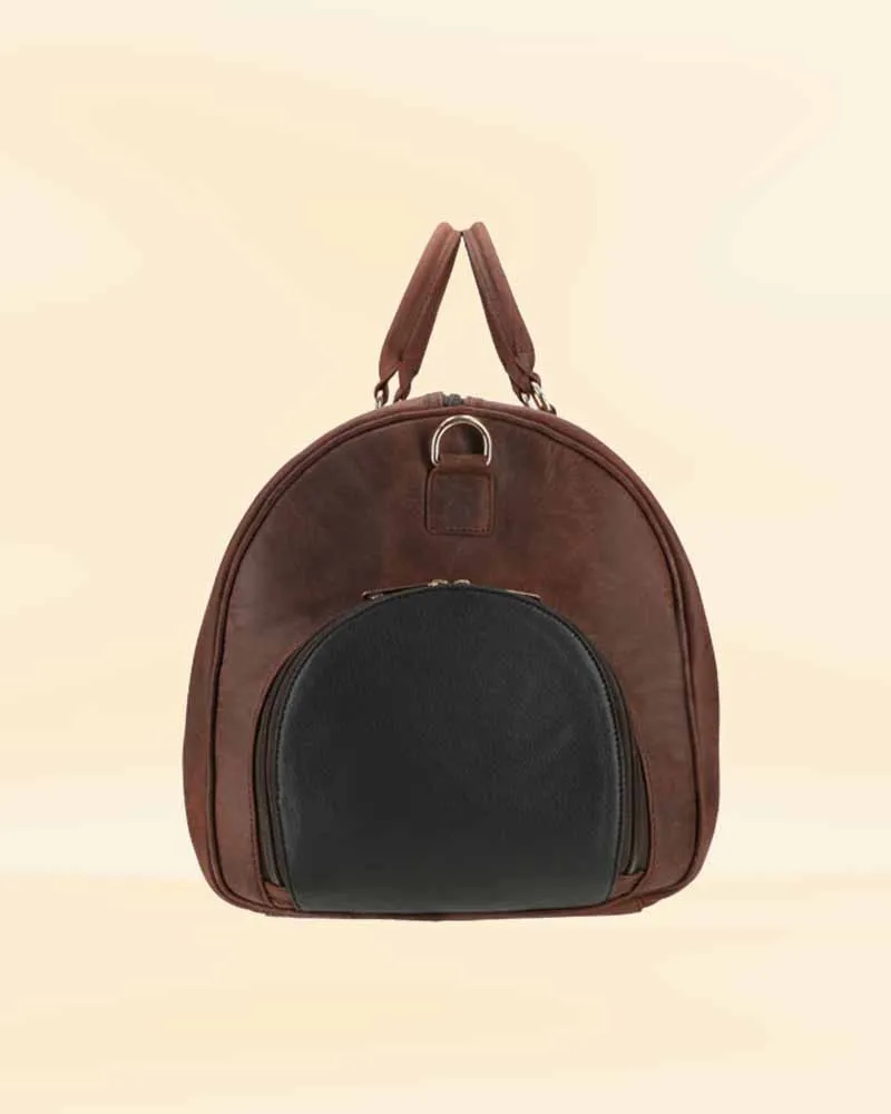 Distressed Brown Crazy Leather Duffle Bag