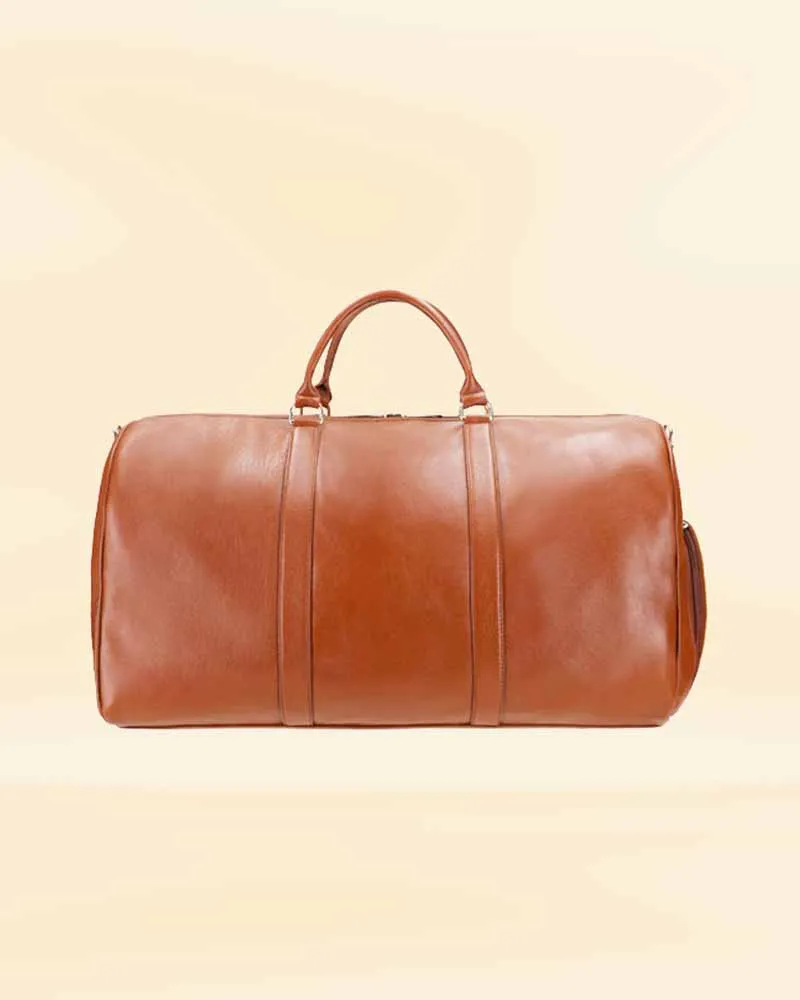 Distressed Brown Crazy Leather Duffle Bag